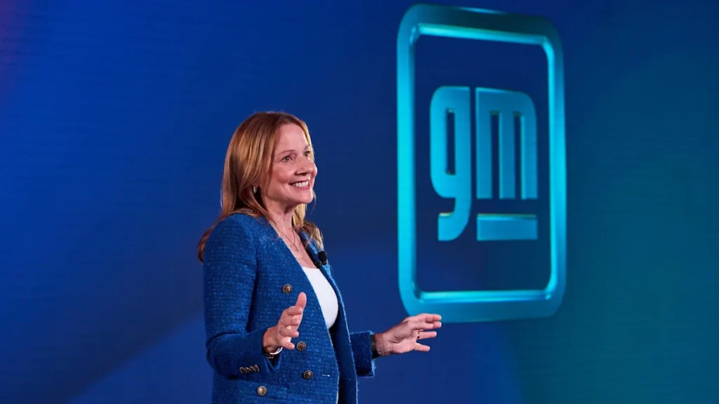 How does her pay compare to other automaker CEOs?